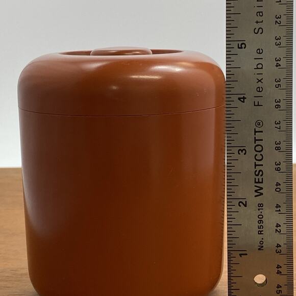 Vintage Modernist Orange Lidded Canister Don Dame Design by Trend Pacific Japan - Picture 9 of 9